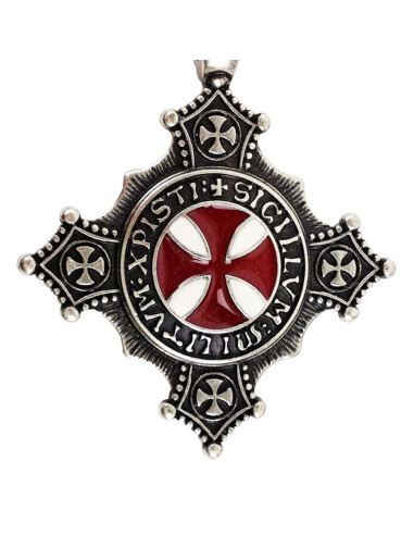 Geometría resistencia Interacción Colgante Cruz Templaria ⚔️ Tienda Medieval