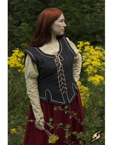 Chaleco medieval mujer cordones ⚔️ Tienda-Medieval