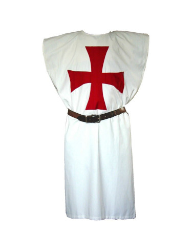 Sobrevesta blanca con Cruz Templaria roja