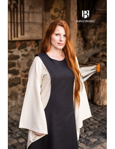 Túnica blanca natural larga señora Medieval modelo Scarlet ⚔️  Tienda-Medieval