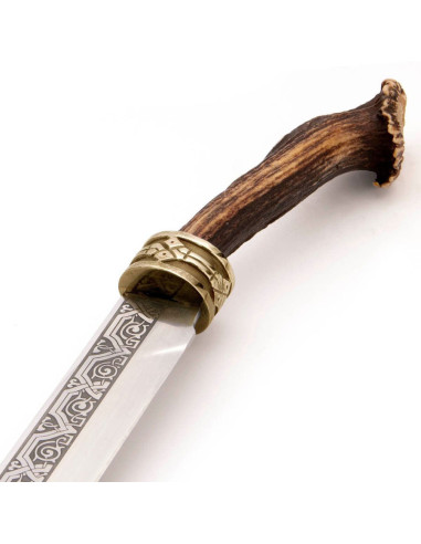 Maak een sneeuwpop vliegtuig Halloween Seax Viking lang mes met gravures ᐉ wapens ᐉ Tienda Medieval Slijpmes NEE