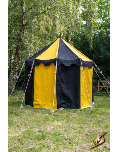 lof breedtegraad redden Paviljoen middeleeuwse tent, Ø 3 mts. ⚔️ Tienda Medieval Kleur Geel-zwart