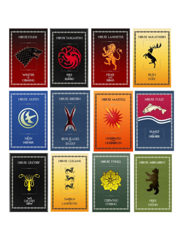 Aprender acerca 108+ imagen banderas de las casas de juego de tronos