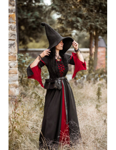 Capa negra con capucha renacentista para hombre, disfraz de mago, capa  medieval, capa de bruja con capucha, disfraz medieval de hobbit para  Halloween