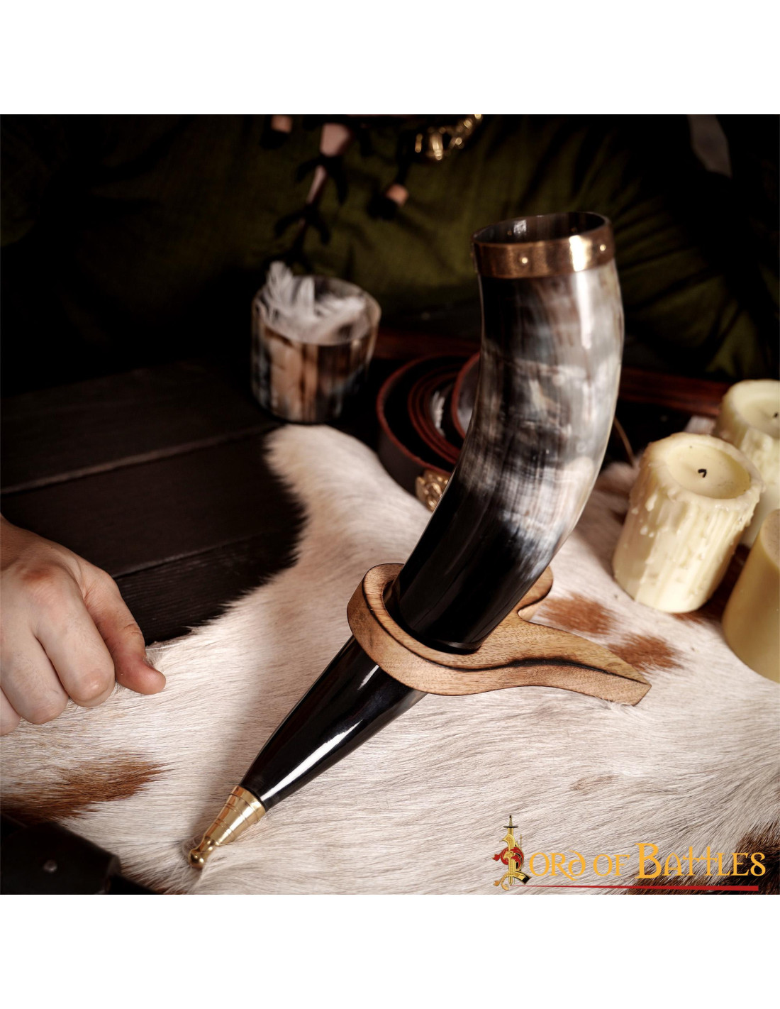 Cuerno Vikingo auténtico para beber (500 ml.) ⚔️ Tienda-Medieval