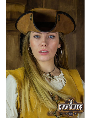 Sombrero Pirata Mujer con Lazo Rojo – Accesorio Distintivo