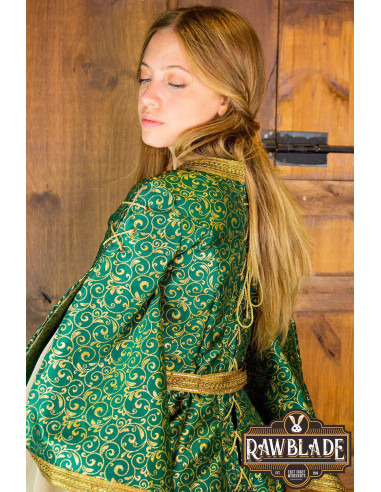 Vestido medieval modelo Marian, verde ⚔️ Tienda-Medieval