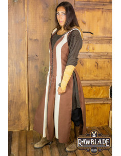 Túnica blanca natural larga señora Medieval modelo Scarlet ⚔️  Tienda-Medieval