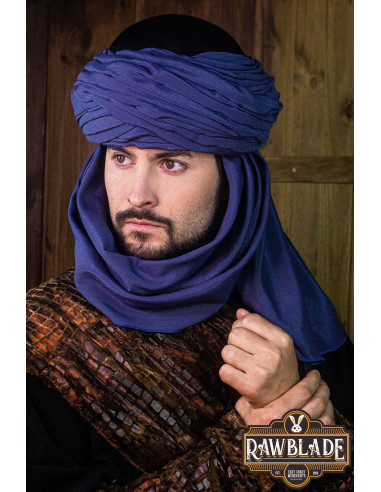 Azraq tulband - zwart en blauw ⚔️ Medieval