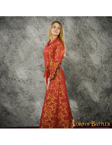 Vestido medieval mujer Negro-Rojo ⚔️ Tienda-Medieval