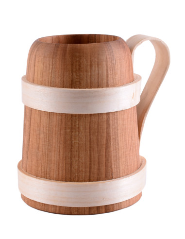berouw hebben omringen Op de loer liggen Middeleeuwse houten bierpul (0,5 l.) ⚔️ Tienda Medieval