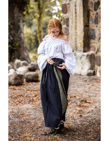 Vestido medieval largo modelo Ella, color negro ⚔️ Tienda-Medieval