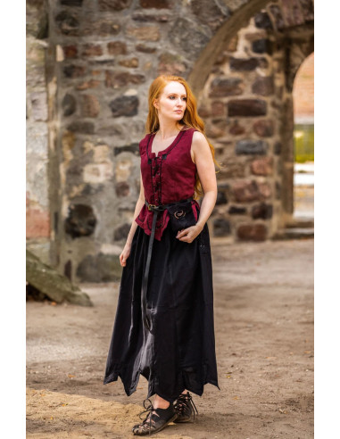Chaleco medieval con cordones para mujer, chaleco gótico, vestido