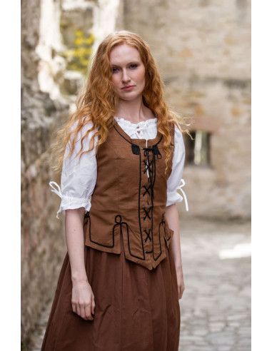 Chaleco medieval mujer modelo Selma, rojo ⚔️ Tienda-Medieval