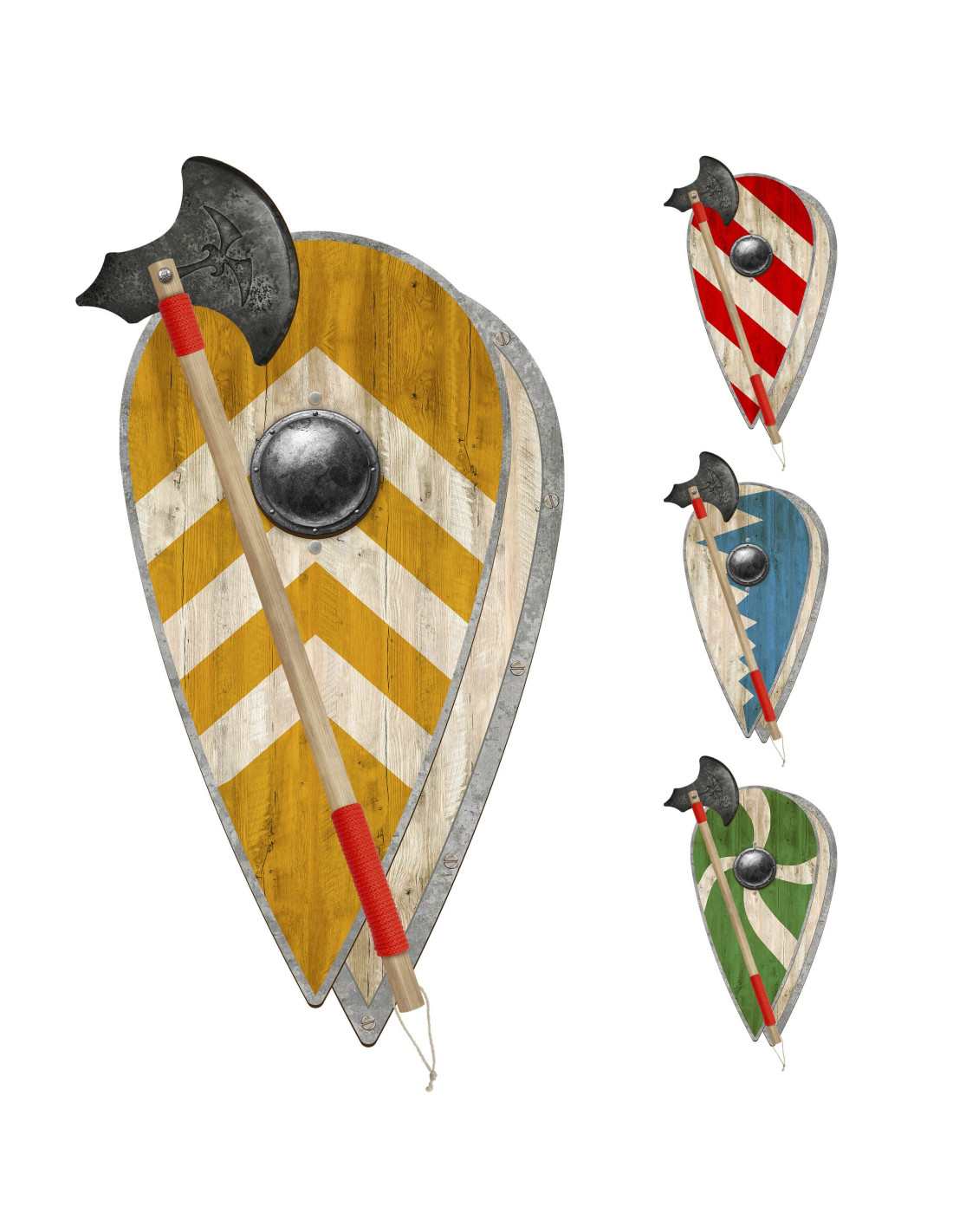 Comprar Escudo vikingo de madera hecho a mano - Escudo de cosplay de madera  Regalo vikingo para él Caballero