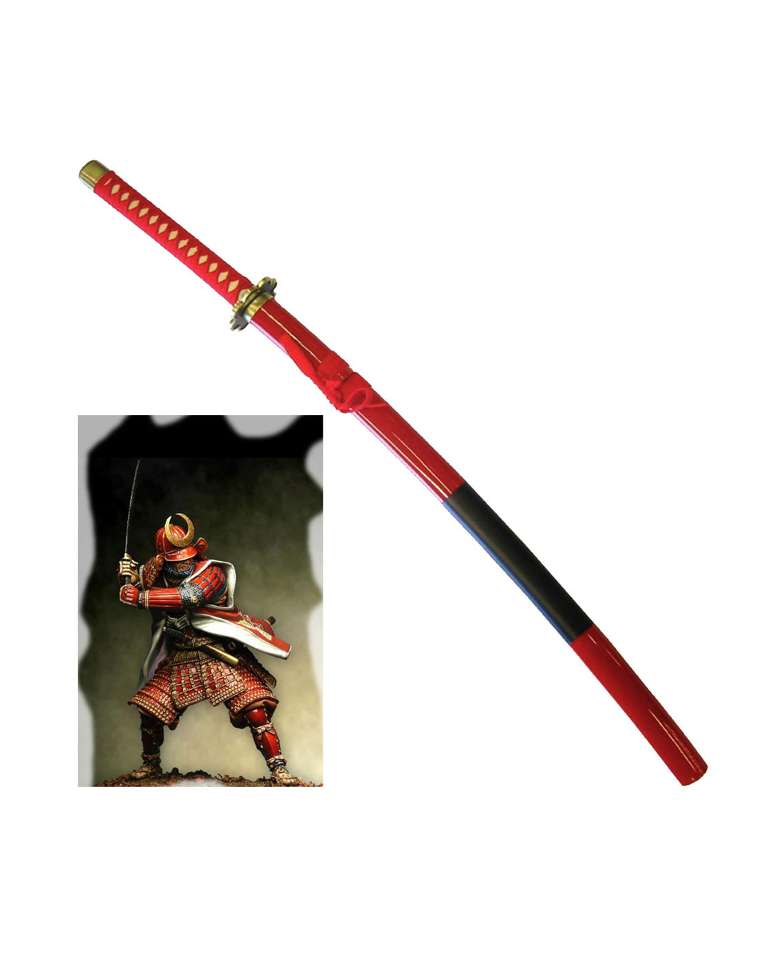 WOODEY Estilo nórdico 50x70cm marco samurái espada roja armadura samurái  japonés Japón tradicional lujo hogar imagen sala de estar decoración  moderna : : Hogar y cocina