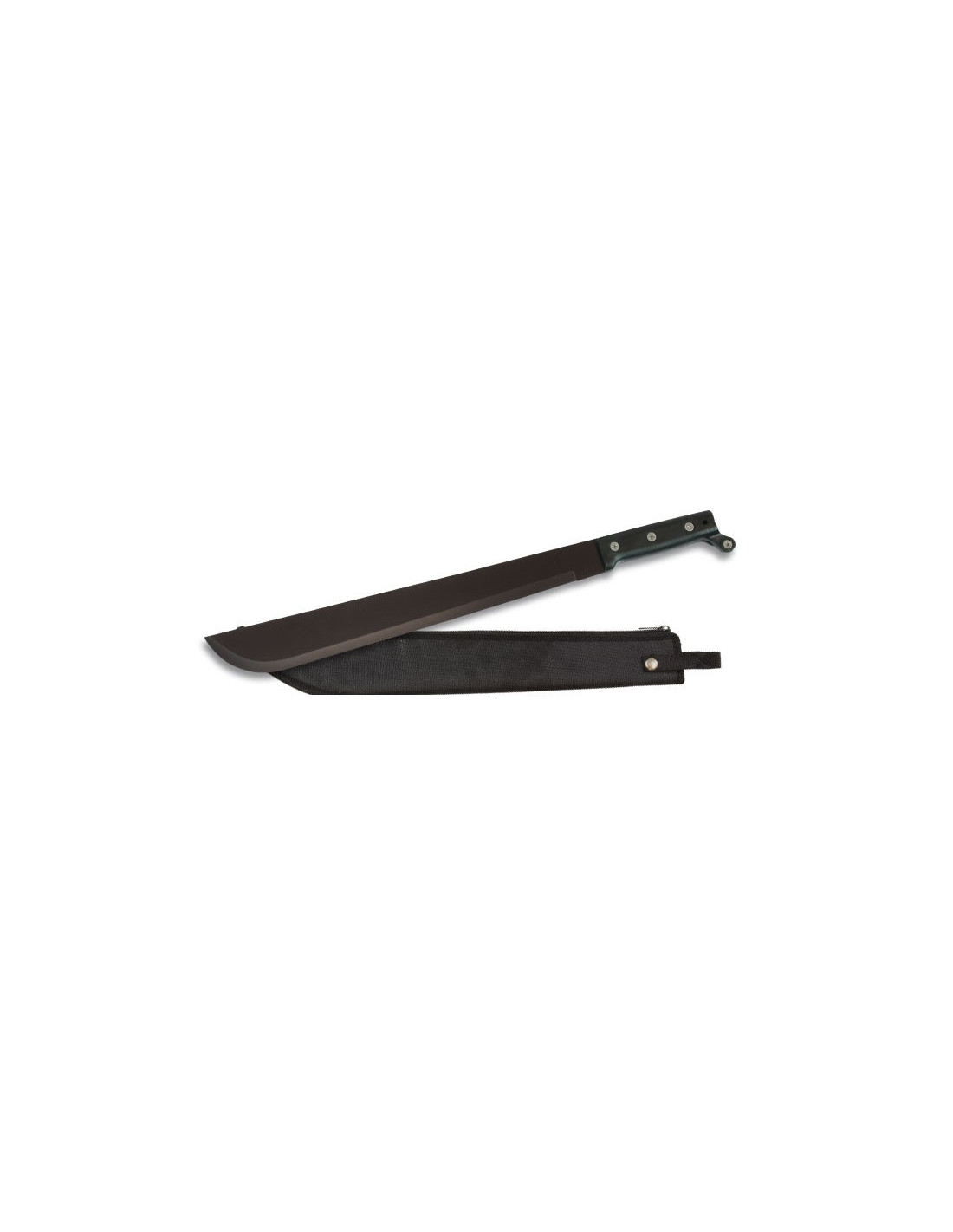 Machete cortacañas grande de 63.5 cm con hoja negra y gris mango
