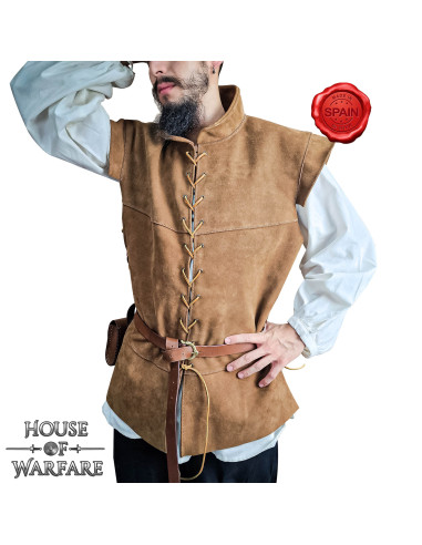Chaleco medieval, vest, Maron. (Varios colores)