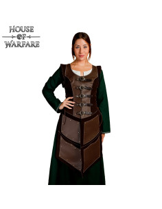 Chaleco medieval mujer Elfa Aventurera en marrón ⚔️ Tienda-Medieval