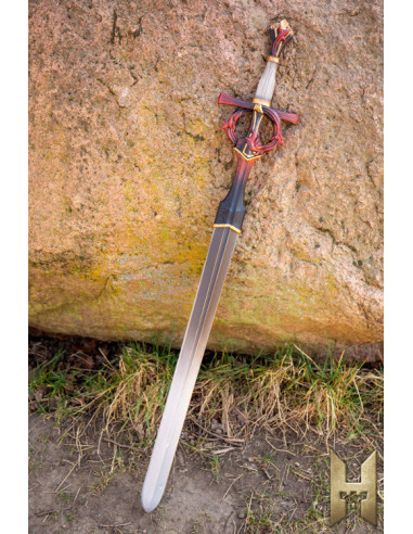 Fantastisches Highborn-Schwert der Stronghold-Serie in roter Farbe (113 cm).