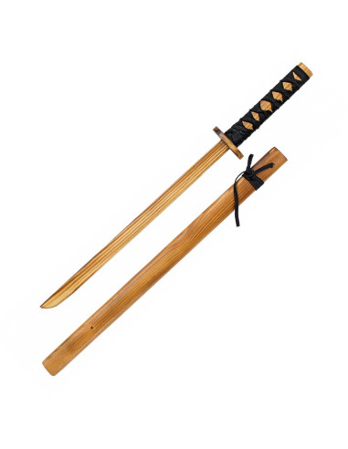 Katana madera, color natural, para niños (72 cm.)