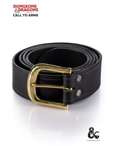 Cinturón medieval en cuero, color negro