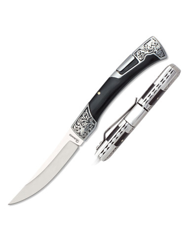Messer der Marke Albainox, verziert mit schwarzem Harz (21,3 cm).