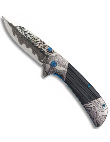 Albainox fantasy 3D damaskus stål feltkniv (20 cm.)