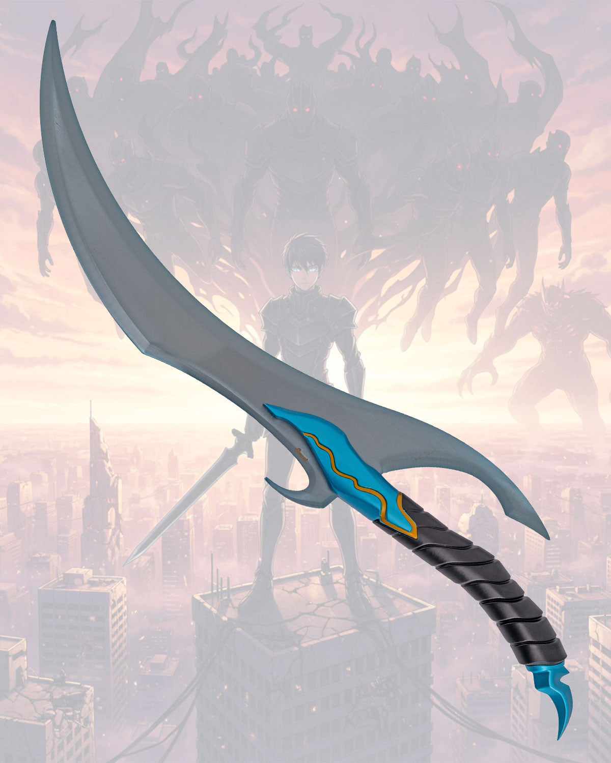 Daga Baruka Solo Leveling réplica acero azul