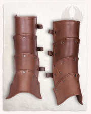 Grebas medievales en cuero marrón, modelo Albrecht