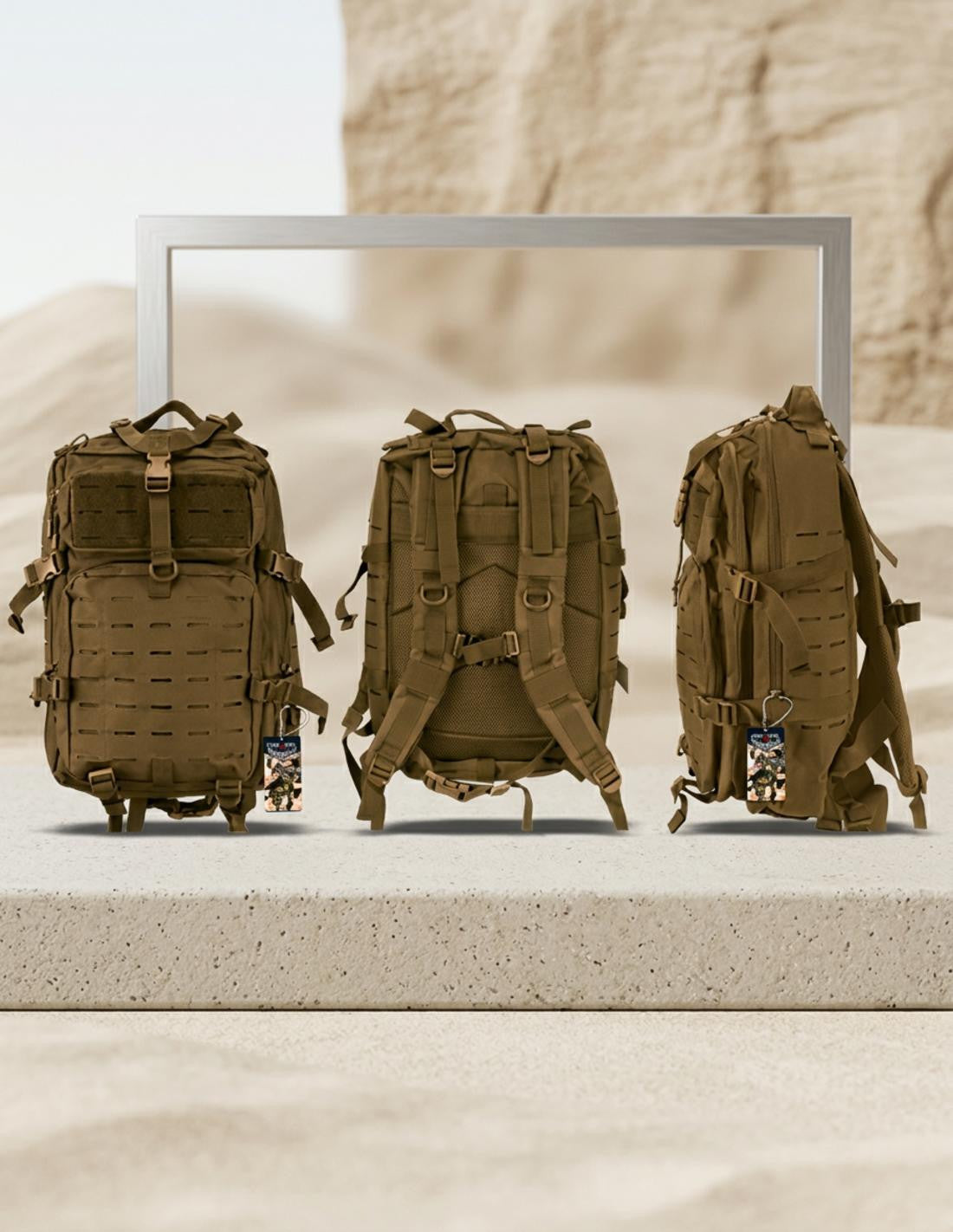 Mochila táctica Barbaric laser cut 38L, Coyote