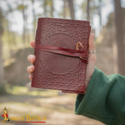 Diario medieval encuadernado en cuero, diseño Fantasy Knight
