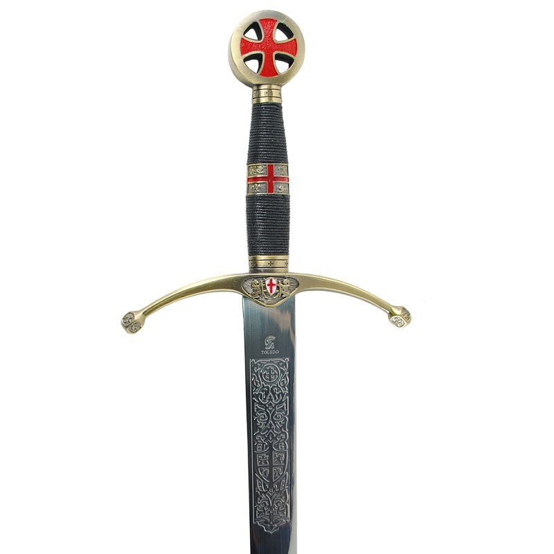 Espada decorativa de los Cruzados con grabados