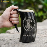 Jarra vikinga en asta, diseño martillo de Thor