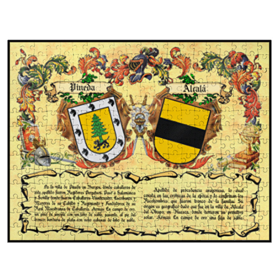 Puzzle enmarcado Escudos Heráldicos 2 Apellidos