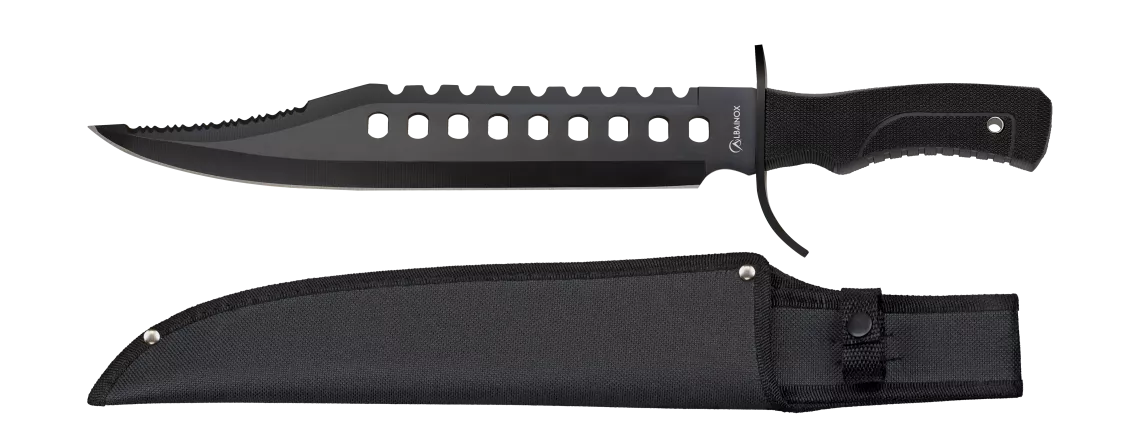 Cuchillo táctico marca Albainox, con funda (44 cm.)