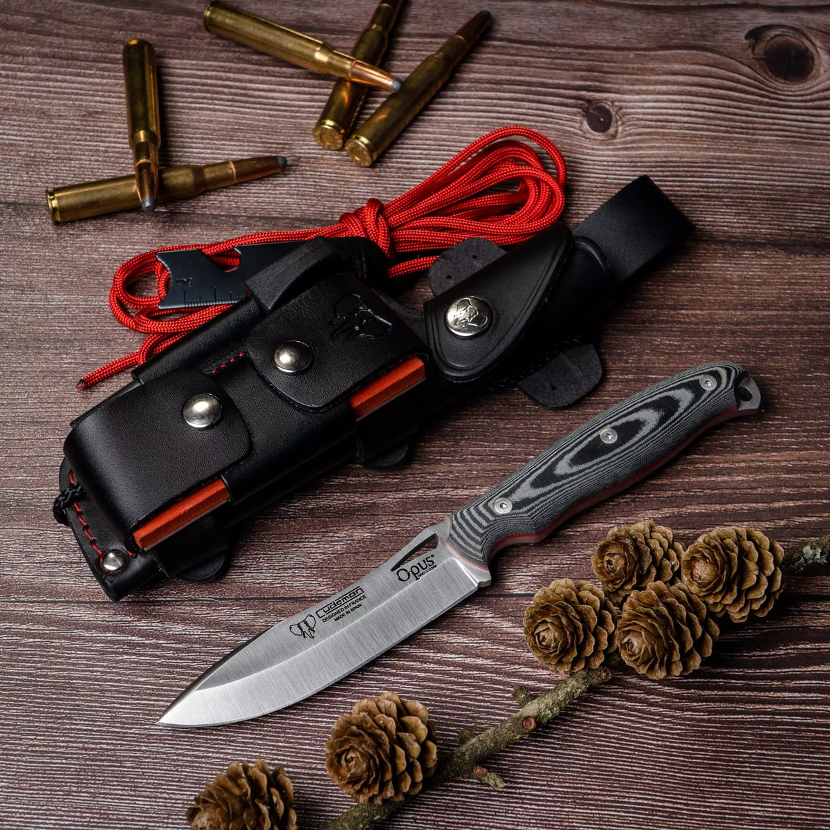 Cuchillo Cudeman Ness Wolf micarta negra, COMPLETO
