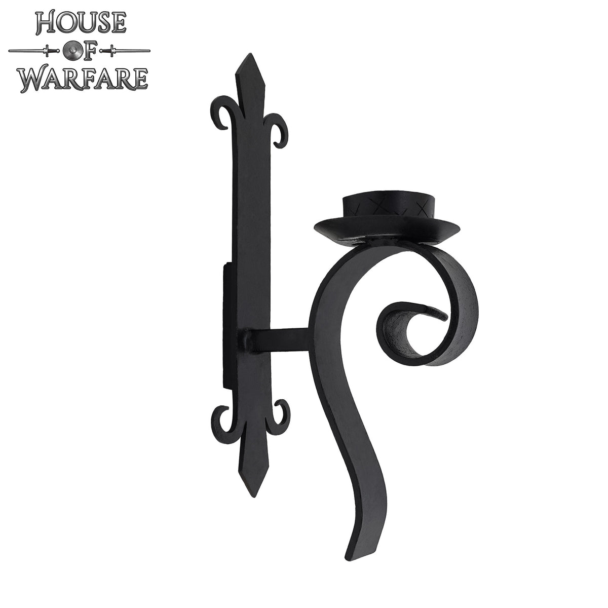 Aplique medieval de pared para 1 vela