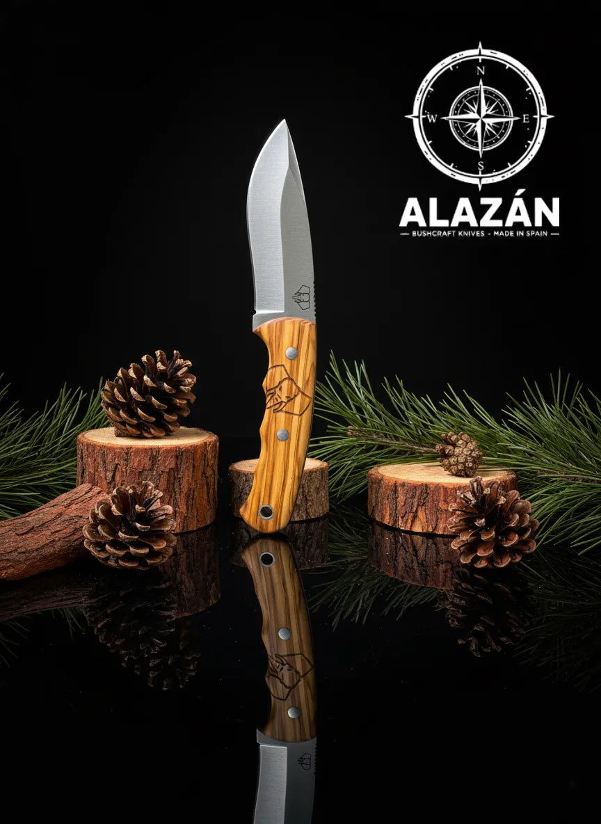Cuchillo de Aventura Cudeman Alazán en Olivo