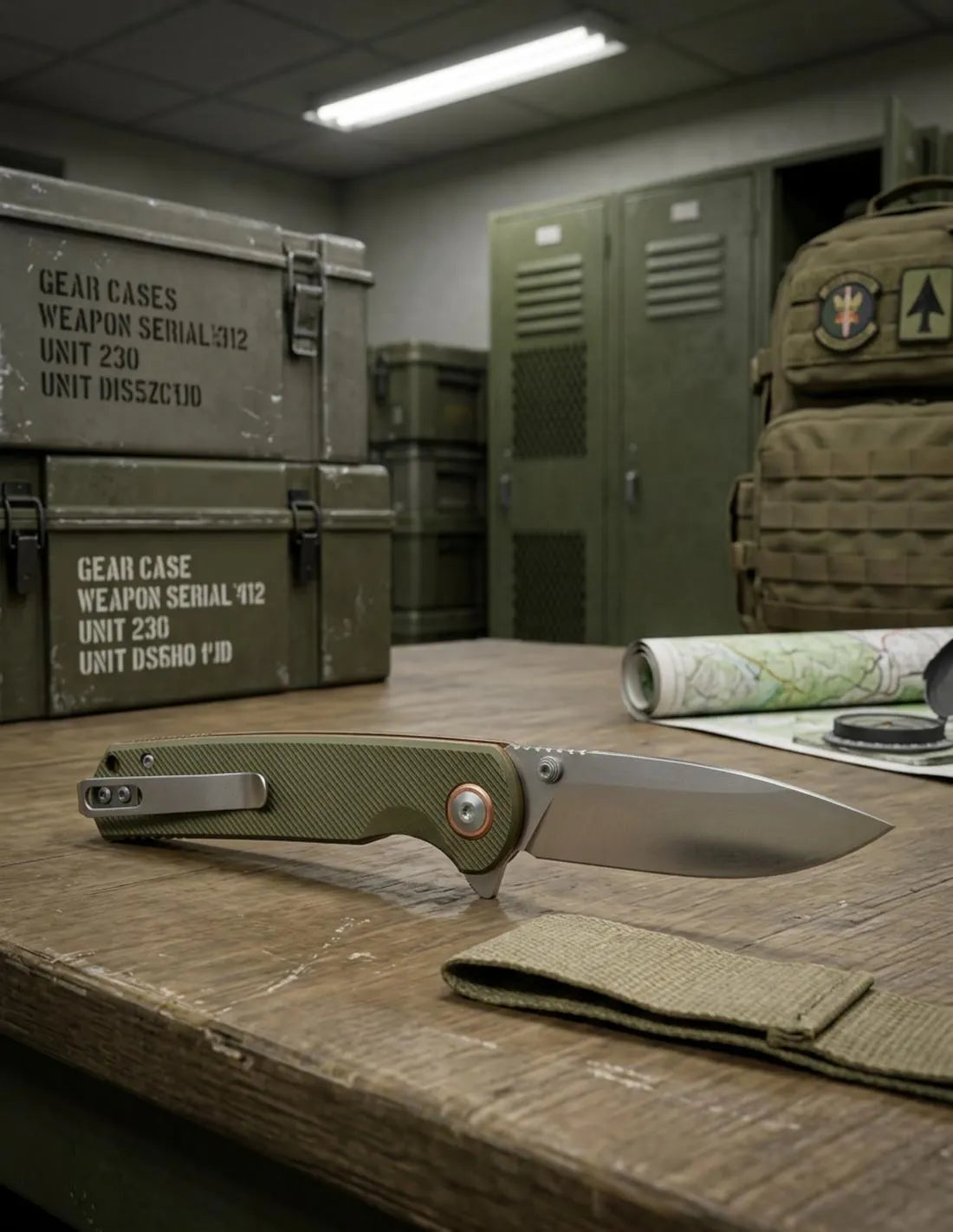 Navaja Third Thunder Acero D2 Mango G10 Verde_IA